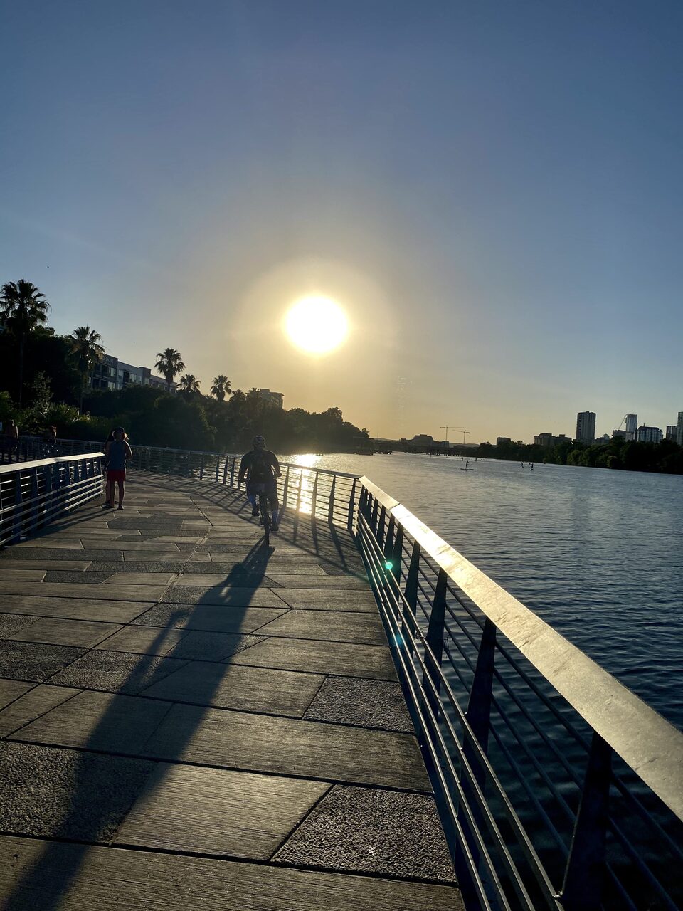 The hike-and-bike boardwalk along Lady Bird Lake